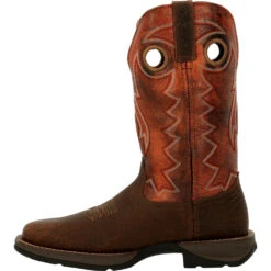 'Durango' Men's 12" REBEL Western Square Toe - CIMARRON BROWN -Outdoor Clothing Sale DDB0327 instep profile 1024x1024@2x