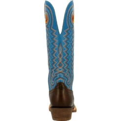 'Durango' Men's 15" Rebel Pro Western Saddle Boot - Chestnut / Brilliant Blue -Outdoor Clothing Sale DDB0337 back 1024x1024@2x