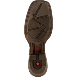 'Durango' Men's 15" Rebel Pro Western Saddle Boot - Chestnut / Brilliant Blue -Outdoor Clothing Sale DDB0337 outsole 1024x1024@2x