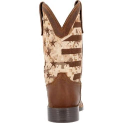 'Durango' Men's 11" Westward Saddlehorn Digital Camo Flag - Brown -Outdoor Clothing Sale DDB0397 back 1024x1024@2x
