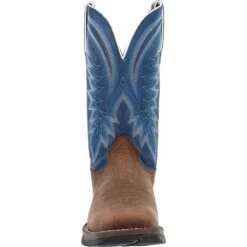 'Durango' Men's 12" Rebel Western Square Toe - Saddle Brown / Denim Blue 9 'Durango' Men's 12" Rebel Western Square Toe - Saddle Brown / Denim Blue -Outdoor Clothing Sale DDB0429 front 1024x1024@2x