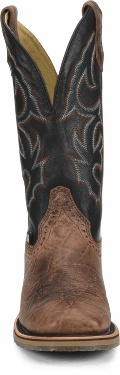 'Double H' Men's 12" Grissom SR Square Toe I.C.E. ™ Roper - Kenia Cognac / Summer Tan / Black 10 'Double H' Men's 12" Grissom SR Square Toe I.C.E. ™ Roper - Kenia Cognac / Summer Tan / Black -Outdoor Clothing Sale DH4644 500xauto Toe 1024x1024@2x