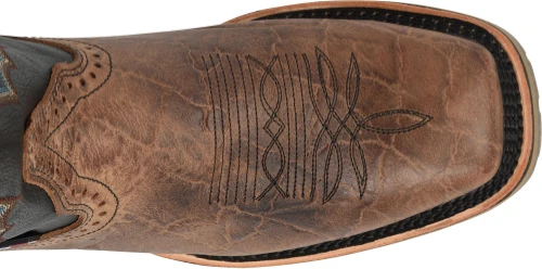 'Double H' Men's 12" Grissom SR Square Toe I.C.E. ™ Roper - Kenia Cognac / Summer Tan / Black 2 'Double H' Men's 12" Grissom SR Square Toe I.C.E. ™ Roper - Kenia Cognac / Summer Tan / Black - Image 2