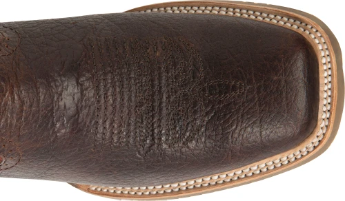 'Double H' Men's 12" Clifton Western Square Toe Roper - Buckskin / Red 2 'Double H' Men's 12" Clifton Western Square Toe Roper - Buckskin / Red - Image 2