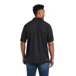 'Ariat' Men's AC Polo - Black -Outdoor Clothing Sale F15 MNS WEST 10014555 back 1024x1024@2x