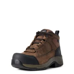 'Ariat' Women's Telluride WP Comp Toe - Brown 9 'Ariat' Women's Telluride WP Comp Toe - Brown -Outdoor Clothing Sale F19 WMS WORK Couto 10029481 3 4 front 1024x1024@2x