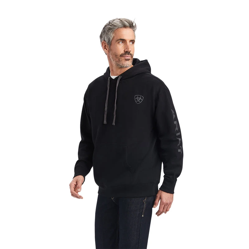 'Ariat' Men's Ariat Logo Hoodie - Black 1 'Ariat' Men's Ariat Logo Hoodie - Black