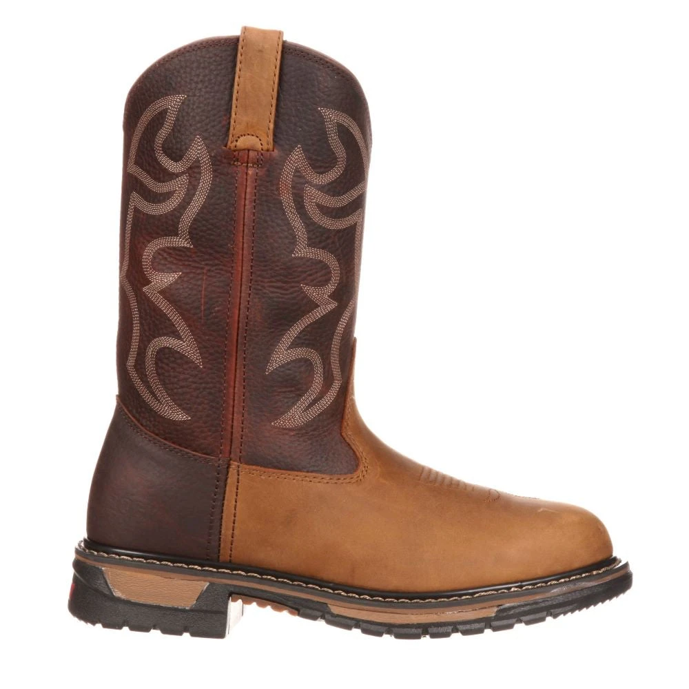 'Rocky' Men's 10" Original Ride Branson Roper WP Round Toe - Tan / Bridle Brown 1 'Rocky' Men's 10" Original Ride Branson Roper WP Round Toe - Tan / Bridle Brown