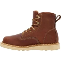 'Georgia Boot' Men's 6" Wedge Moc Toe EH Soft Toe - Brown -Outdoor Clothing Sale GB00356 instep profile 1024x1024@2x