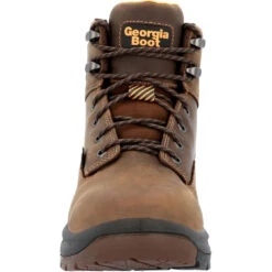 'Georgia Boot' Men's 6" Over Time EH WP Soft Toe - Brown -Outdoor Clothing Sale GB00521 front 1024x1024@2x