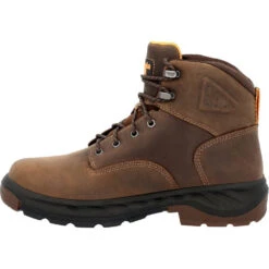 'Georgia Boot' Men's 6" Over Time EH WP Soft Toe - Brown -Outdoor Clothing Sale GB00521 instep profile 1024x1024@2x