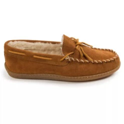 'Minnetonka' Men's Pile Lined Hardsole Moc Slipper - Tan (Ext. Sizes) -Outdoor Clothing Sale GUEST 6f397380 d4aa 4a57 94ae 6159514028c4 1024x1024@2x