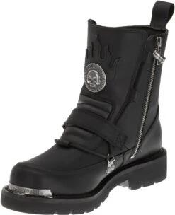 'Harley Davidson' Men's 6" Distortion Skull Zip Boot - Black -Outdoor Clothing Sale HDM D94167 F15 091114 135 1024x1024@2x