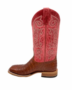'Anderson Bean' Men's 13" HorsePower Top Hand Western Square Toe - Brandy Caiman Belly / Red Sinsation -Outdoor Clothing Sale HP80032 1024x1024@2x
