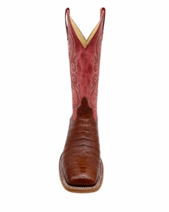 'Anderson Bean' Men's 13" HorsePower Top Hand Western Square Toe - Brandy Caiman Belly / Red Sinsation -Outdoor Clothing Sale HP80033 1024x1024@2x