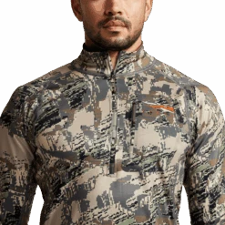 'Sitka' Men's Core Midweight Zip T-Shirt - Big Game : Optifade Open Country -Outdoor Clothing Sale Img SITKA BG 2021 10068 OB Mens Core Midweight Zip T LS Optifade Open Country 592p Studio 1999 1024x1024@2x
