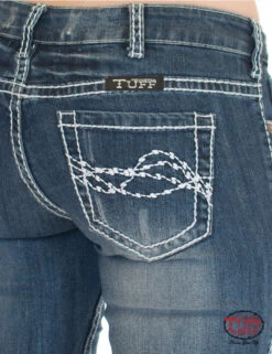 'Cowgirl Tuff' Women's Edgy Bootcut - Medium Wash -Outdoor Clothing Sale JEDGYJ 5 1024x1024@2x
