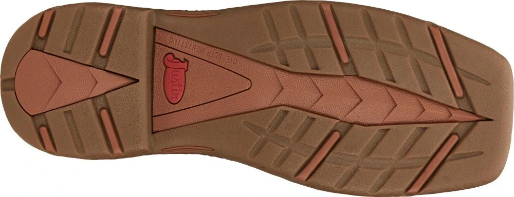 'Justin' Men's 11" Rush Western Square Toe - Peanut Tan / Bronze Orange 3 'Justin' Men's 11" Rush Western Square Toe - Peanut Tan / Bronze Orange - Image 3