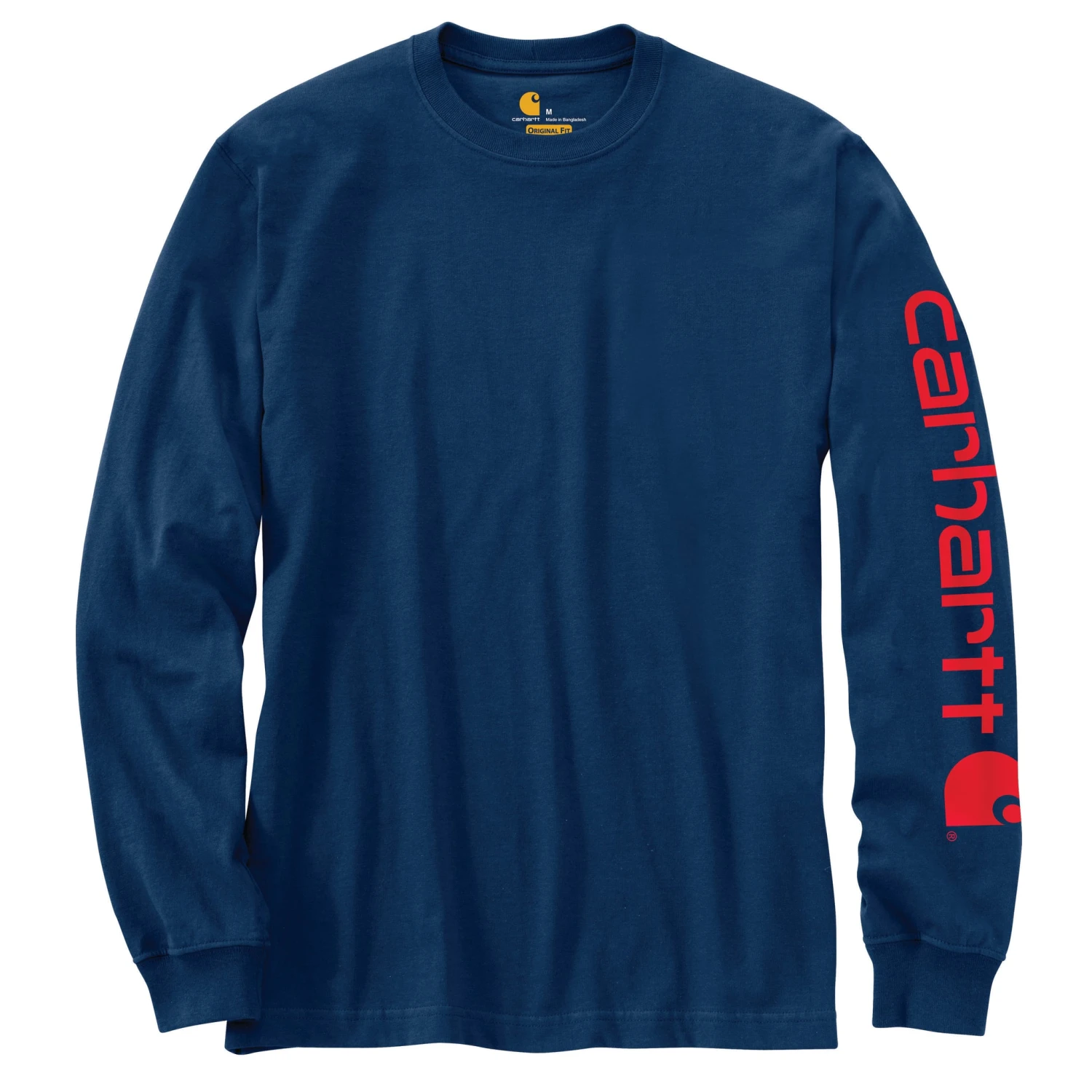 'Carhartt' Men's Heavyweight Sleeve Logo T-Shirt - Dark Cobalt Blue 1 'Carhartt' Men's Heavyweight Sleeve Logo T-Shirt - Dark Cobalt Blue