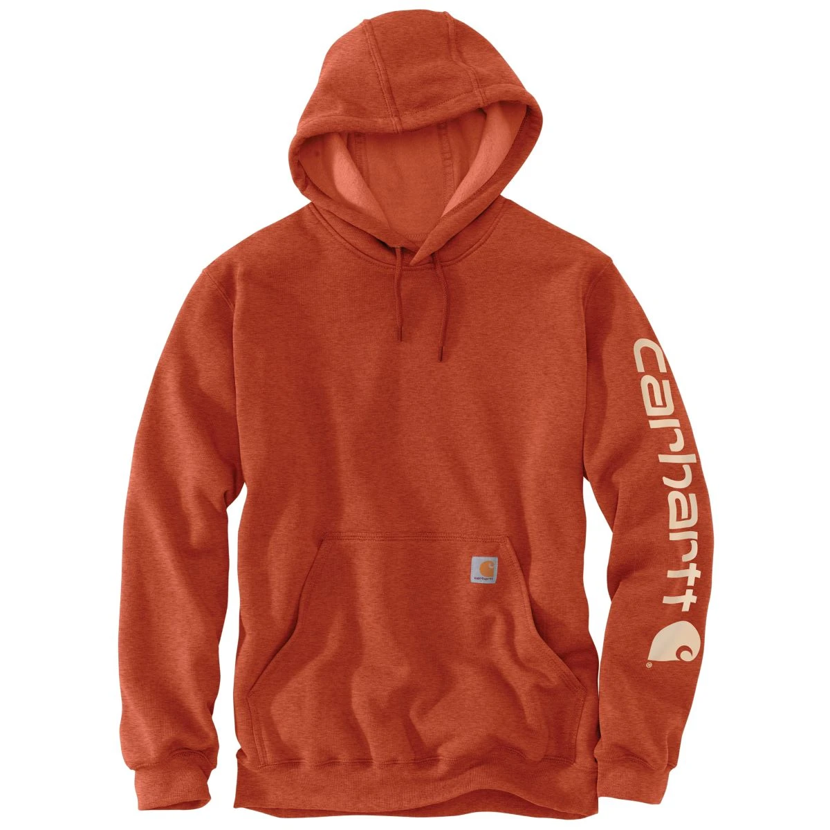 'Carhartt' Men's Midweight Logo Hoodie - Jasper Heather 1 'Carhartt' Men's Midweight Logo Hoodie - Jasper Heather