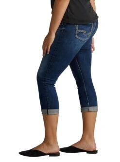 'Silver Jeans' Women's Suki Mid Rise Curvy Capri - Dark Indigo -Outdoor Clothing Sale L43916SSX325 IND 03 1024x1024@2x