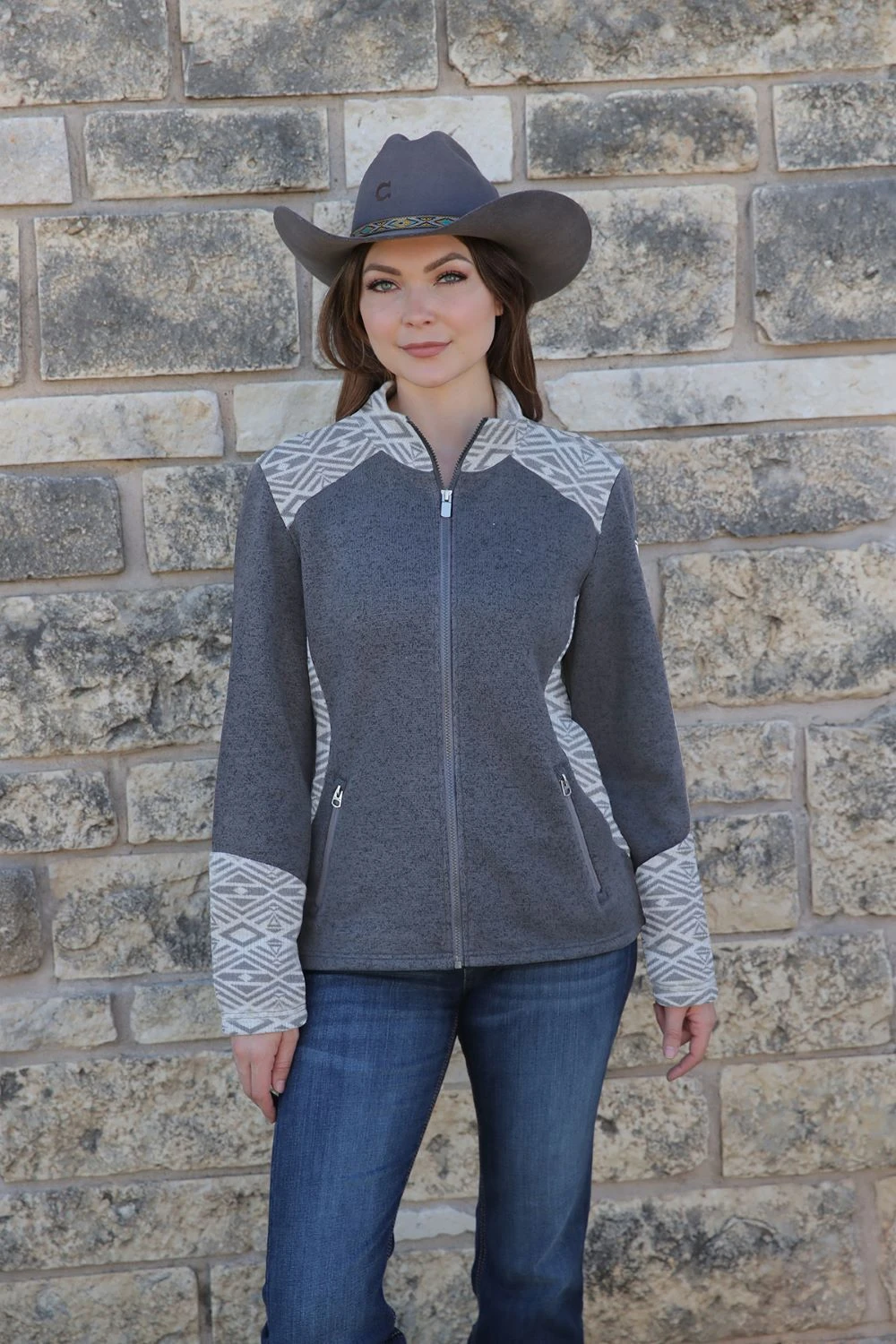 'Cinch' Women's Sweater Knit Jacket - Heather Charcoal 4 'Cinch' Women's Sweater Knit Jacket - Heather Charcoal - Image 4