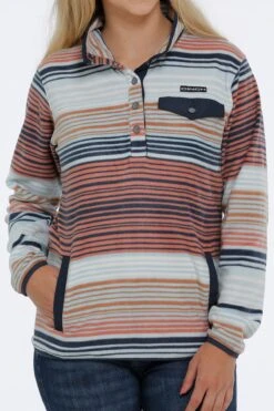 'Cinch' Women's Polar Fleece Pullover - Serape Light Blue -Outdoor Clothing Sale MAK9819004 1 1024x1024@2x
