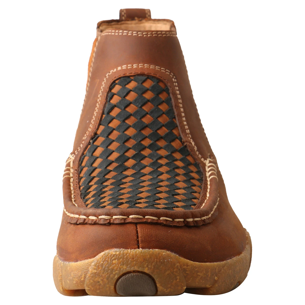 'Twisted X' Men's 4" Chelsea Basket Weave Driving Moc - Oiled Saddle 2 'Twisted X' Men's 4" Chelsea Basket Weave Driving Moc - Oiled Saddle - Image 2