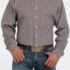 'Cinch' Men's Geo Diamond Print Western Button Down - White