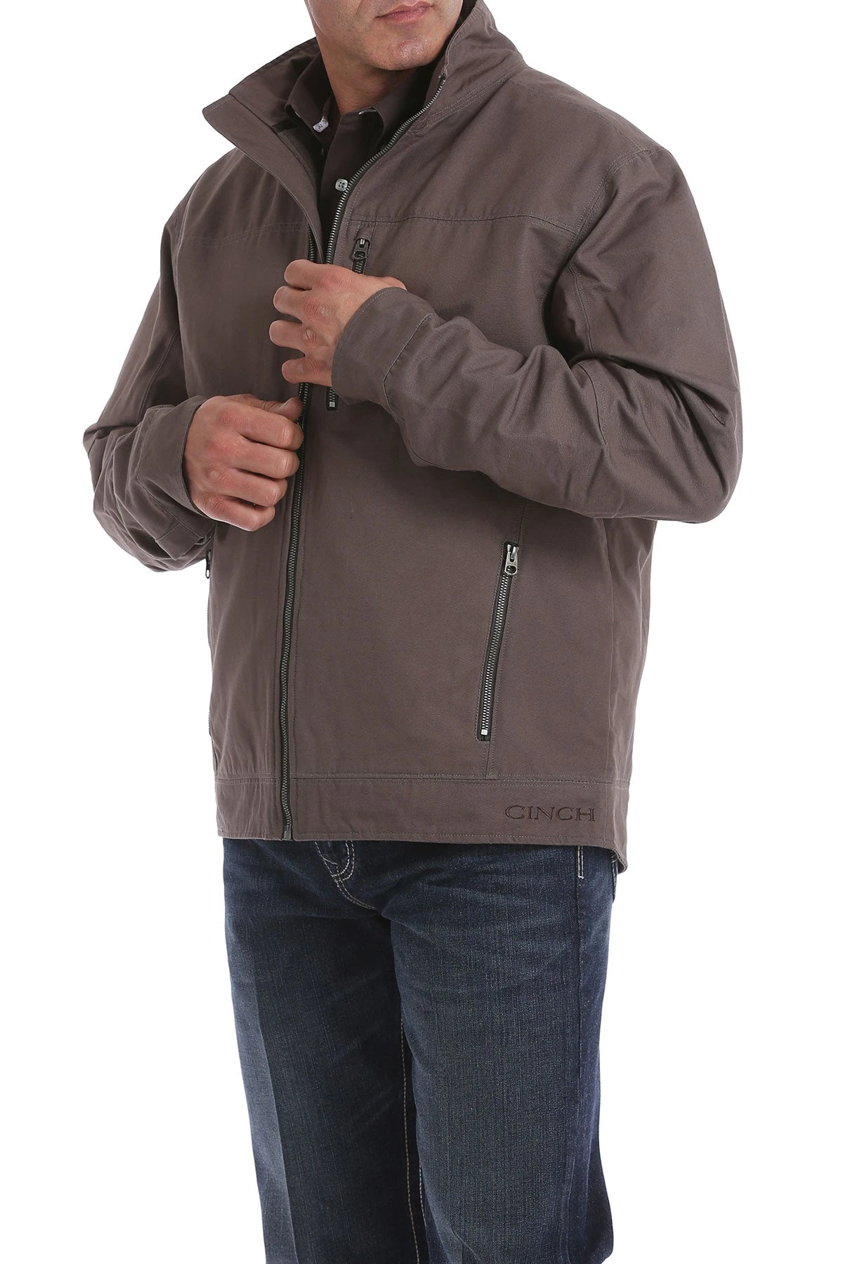 'Cinch' Men's Concealed Carry Canvas Twill Jacket - Stone 4 'Cinch' Men's Concealed Carry Canvas Twill Jacket - Stone - Image 4