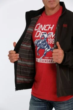 'Cinch' Men's Lined Bonded Jacket - Brown