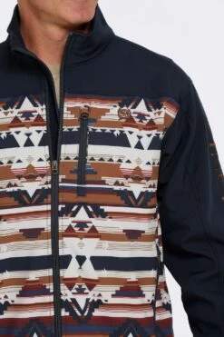 'Cinch' Men's Bonded Jacket - Navy Aztec -Outdoor Clothing Sale MWJ1583001 5 1024x1024@2x