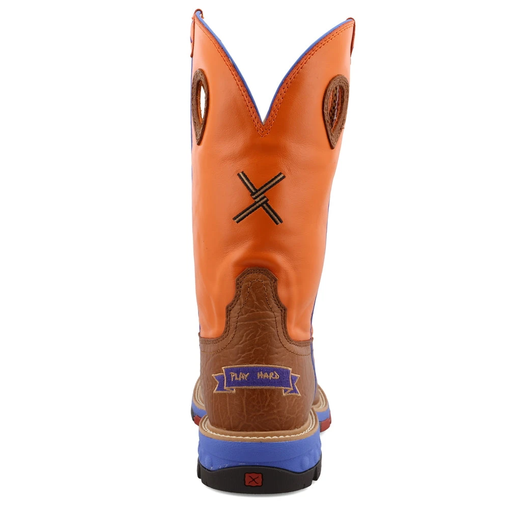'Twisted X' Men's 12" Western EH Alloy Toe - Tan / Orange 5 'Twisted X' Men's 12" Western EH Alloy Toe - Tan / Orange - Image 5