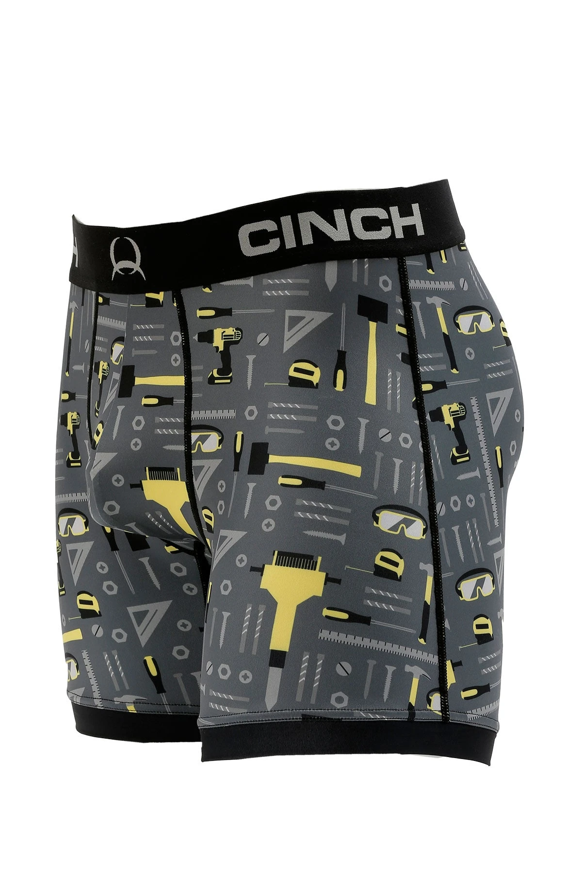 'Cinch' Men's 6" Tools Boxer Brief - Grey 1 'Cinch' Men's 6" Tools Boxer Brief - Grey