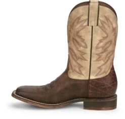 'Nocona' Men's 11" Henry Western Square Toe - Antiqued Brown Cowhide / Vintage Stone -Outdoor Clothing Sale NCA 009 HR5570 1024x1024@2x