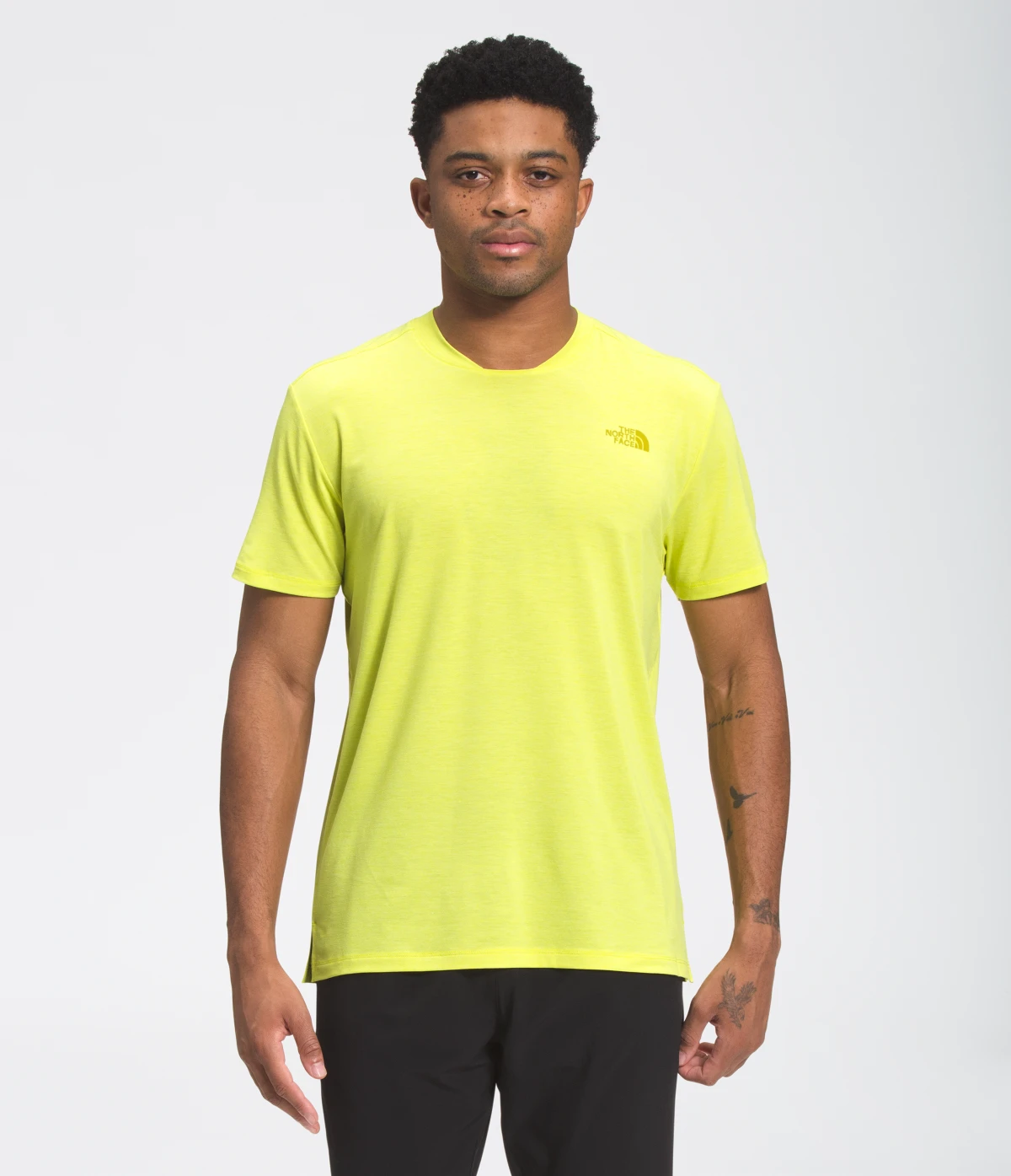 'The North Face' Men's Wander T-Shirt - Sulphur Spring Green Heather 1 'The North Face' Men's Wander T-Shirt - Sulphur Spring Green Heather
