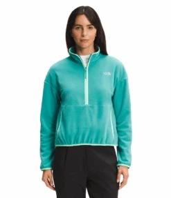 'The North Face' Women's TKA Glacier Crop Pullover - Porcelain Green