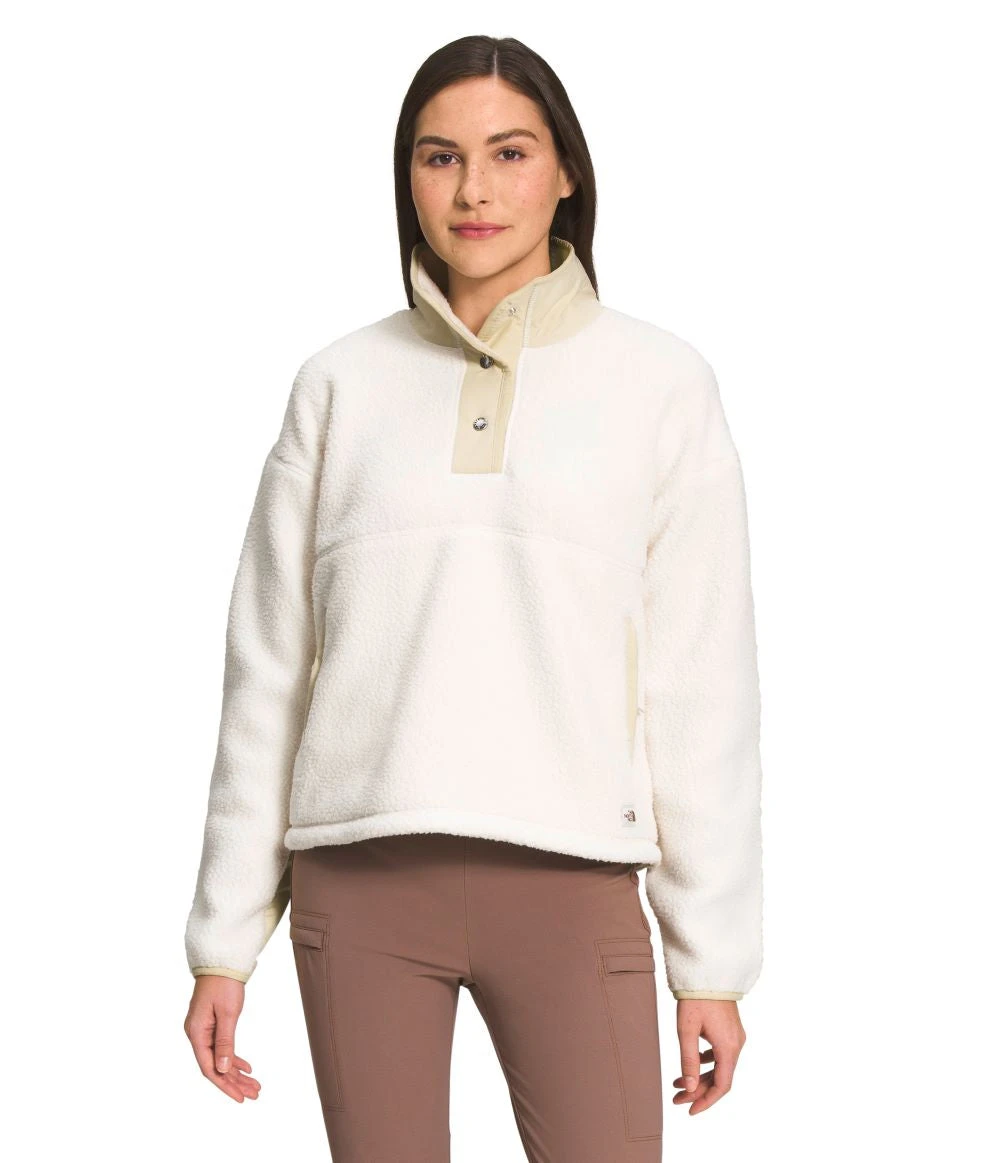 'The North Face' Women's Cragmont 1/4 Snap Fleece - Gardenia White 1 'The North Face' Women's Cragmont 1/4 Snap Fleece - Gardenia White