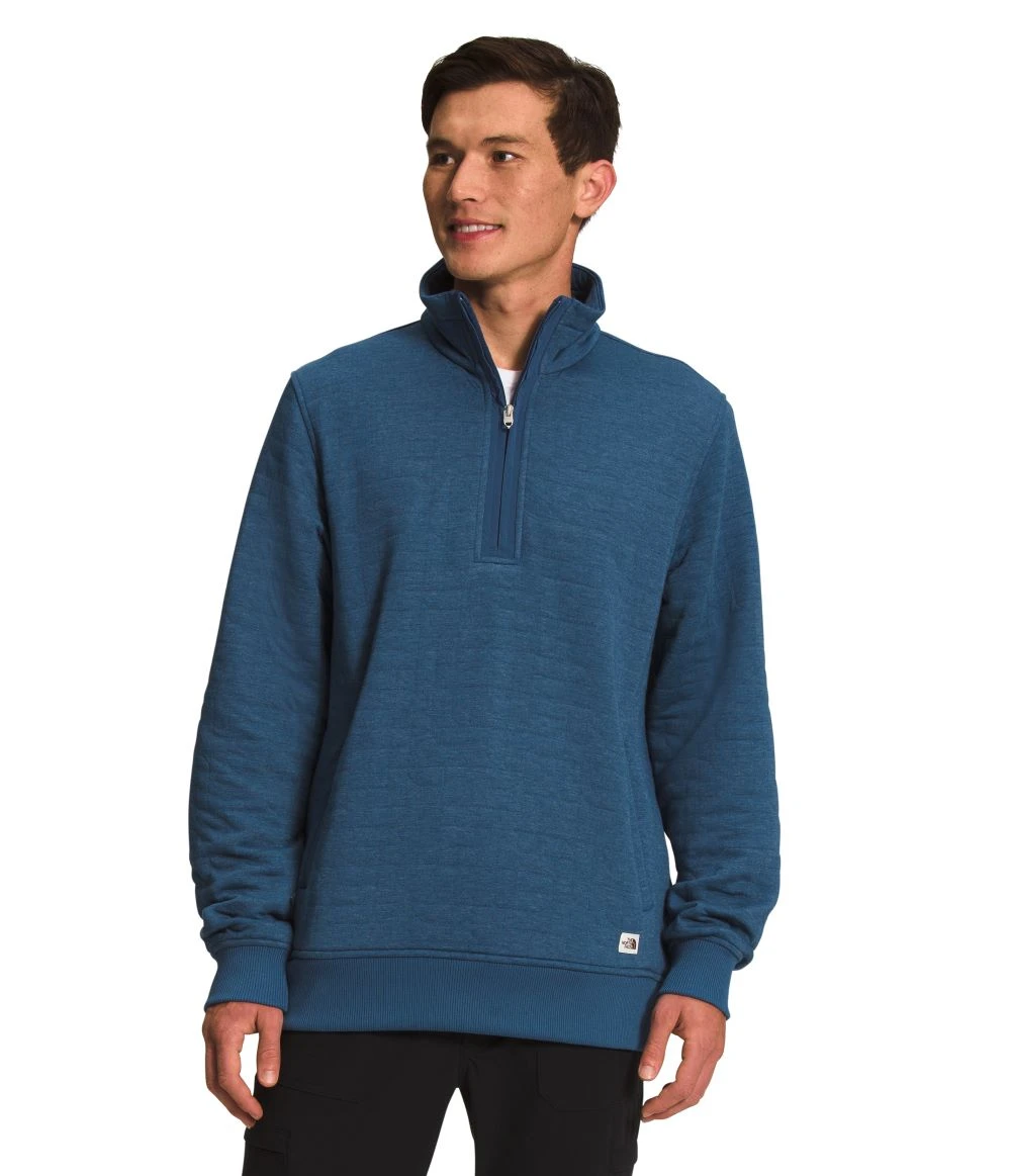 'The North Face' Men's Longs Peak Quilted 1/4 Zip - Shady Blue 1 'The North Face' Men's Longs Peak Quilted 1/4 Zip - Shady Blue