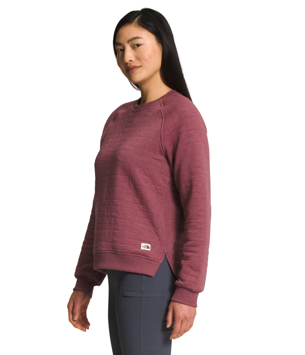 'The North Face' Women's Longs Peak Quilted Crew - Wild Ginger Heather 1 'The North Face' Women's Longs Peak Quilted Crew - Wild Ginger Heather