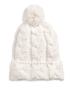 'The North Face' Women's Cable Minna Pom Beanie - Gardenia White