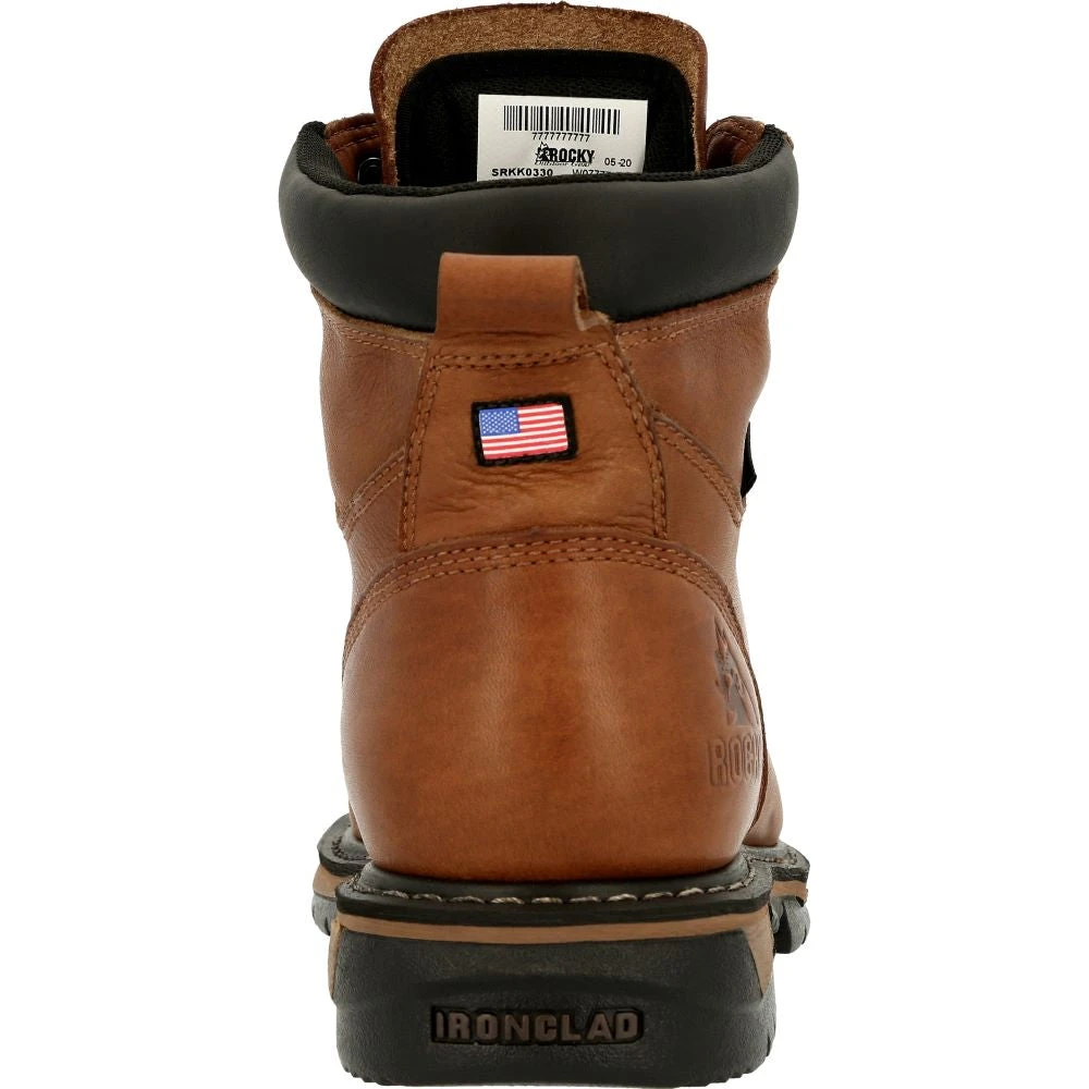 'Rocky' Men's 6" IronClad EH WP Steel Toe - Brown 5 'Rocky' Men's 6" IronClad EH WP Steel Toe - Brown - Image 5