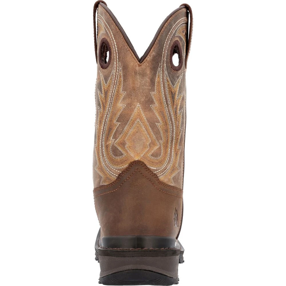 'Rocky' Men's 11" Ram's Horn EH Western Square Toe - Western Dark Brown 5 'Rocky' Men's 11" Ram's Horn EH Western Square Toe - Western Dark Brown - Image 5