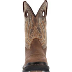 'Rocky' Men's 11" Ram's Horn EH Western Square Toe - Western Dark Brown 10 'Rocky' Men's 11" Ram's Horn EH Western Square Toe - Western Dark Brown -Outdoor Clothing Sale RKW0393 front 1024x1024@2x