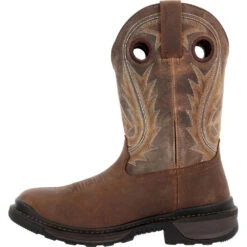 'Rocky' Men's 11" Ram's Horn EH Western Square Toe - Western Dark Brown 13 'Rocky' Men's 11" Ram's Horn EH Western Square Toe - Western Dark Brown -Outdoor Clothing Sale RKW0393 instep profile 1024x1024@2x