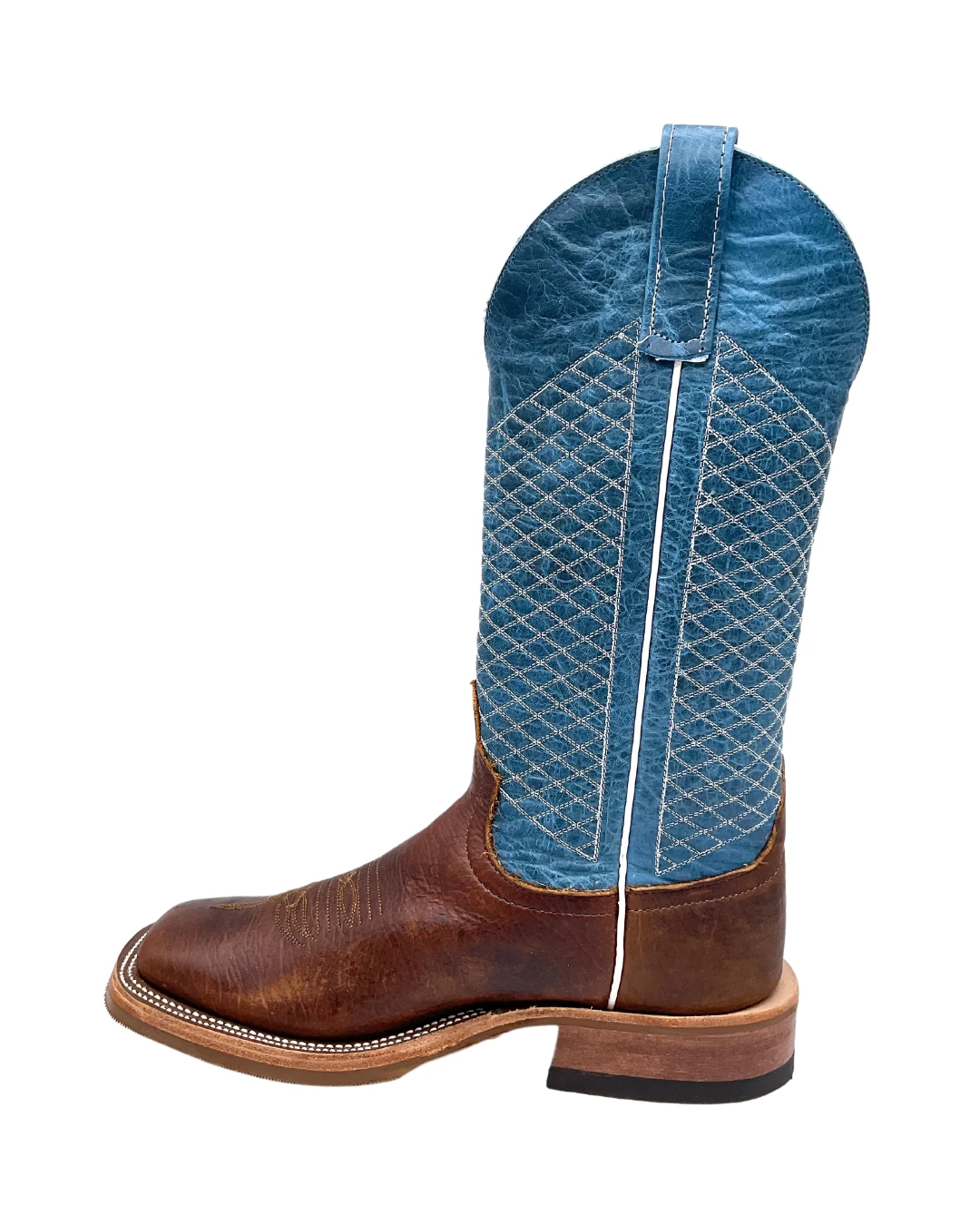 'Anderson Bean' Men's 13" Western Square Toe - Bison / Blue Lava 6 'Anderson Bean' Men's 13" Western Square Toe - Bison / Blue Lava - Image 6