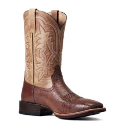 'Ariat' Men's 11" Night Life Ultra Western Square Toe - Antique Tabac Smooth Quill Ostrich / Sorrel Brown -Outdoor Clothing Sale S22 MNS WEST 10040344 medial 1024x1024@2x