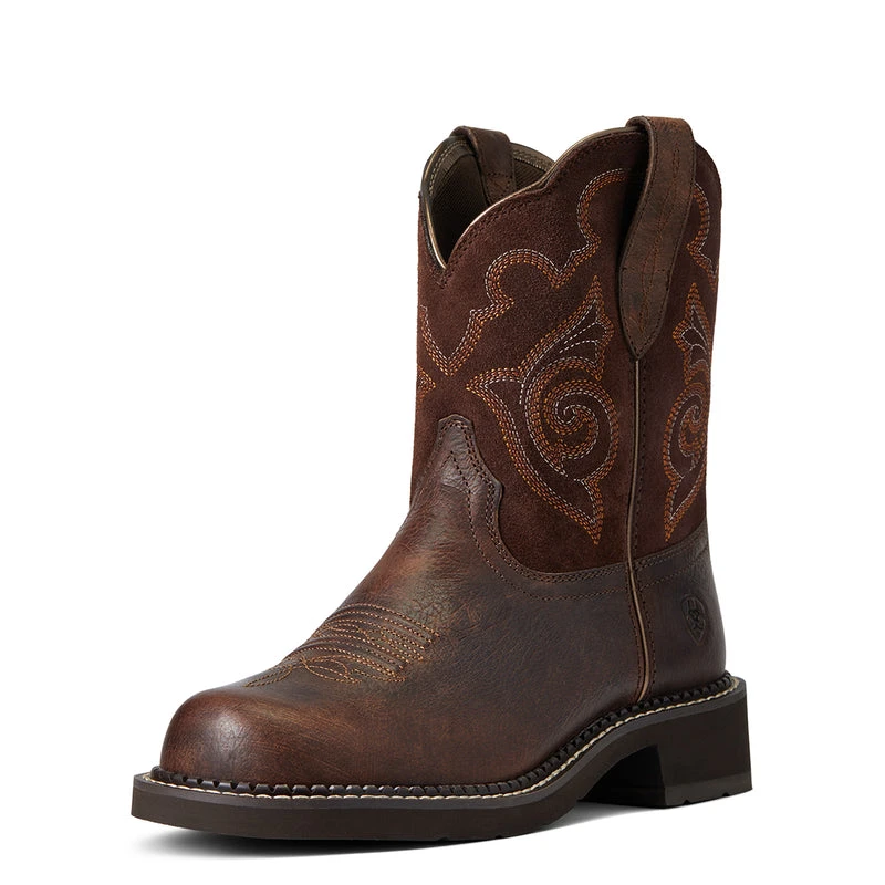 'Ariat' Women's 8" Fatbaby Heritage Tess Western Round Toe - Forest Brown / Jamocha 6 'Ariat' Women's 8" Fatbaby Heritage Tess Western Round Toe - Forest Brown / Jamocha - Image 6