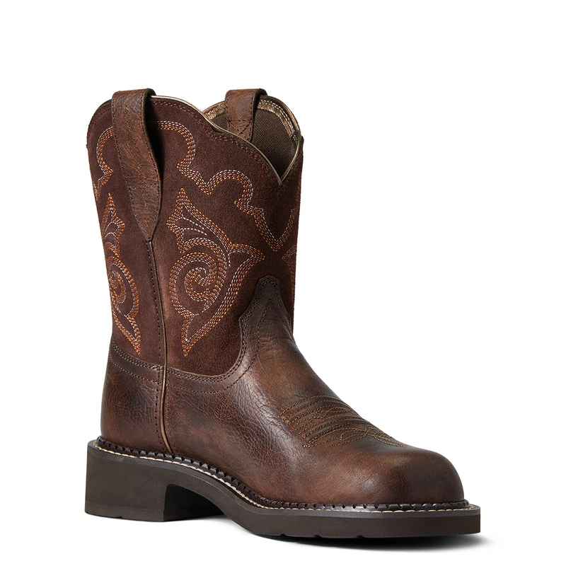 'Ariat' Women's 8" Fatbaby Heritage Tess Western Round Toe - Forest Brown / Jamocha 4 'Ariat' Women's 8" Fatbaby Heritage Tess Western Round Toe - Forest Brown / Jamocha - Image 4