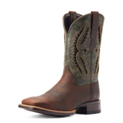 'Ariat' Men's 11" Rowder VentTEK 360° Western Square Toe - Rust / Forest Green -Outdoor Clothing Sale S23 MNS WEST 10044478 3 4 front 1024x1024@2x